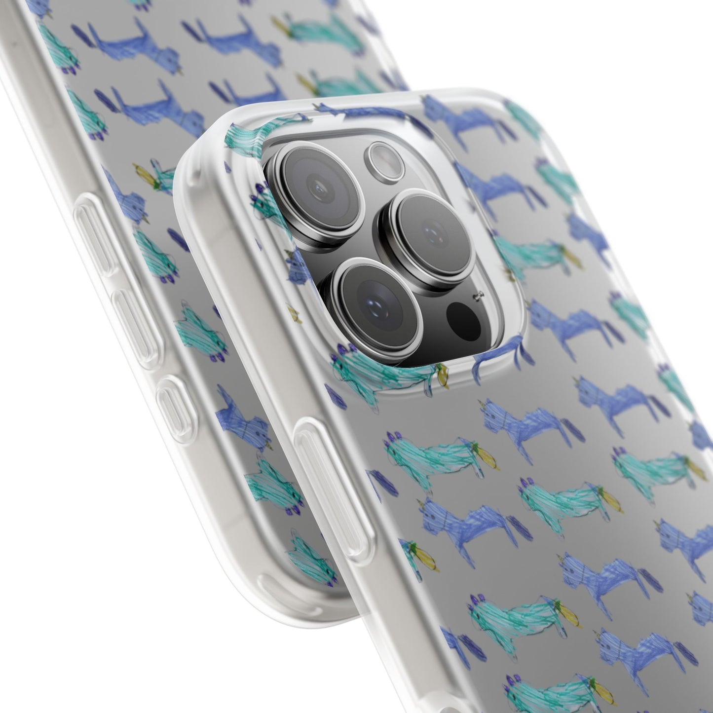 Custom Clear Phone Case- Child’s Artwork Pattern