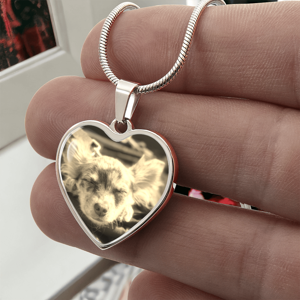 Custom Pet Heart Pendant Necklace