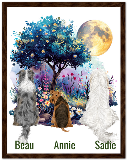 Custom Dog Breed Framed Print- Night Sky Designs
