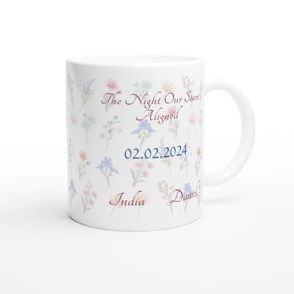 Custom Mug- Star Constellation Pink Floral