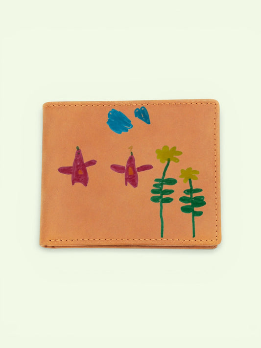 Custom Leather Wallet- Child’s Artwork