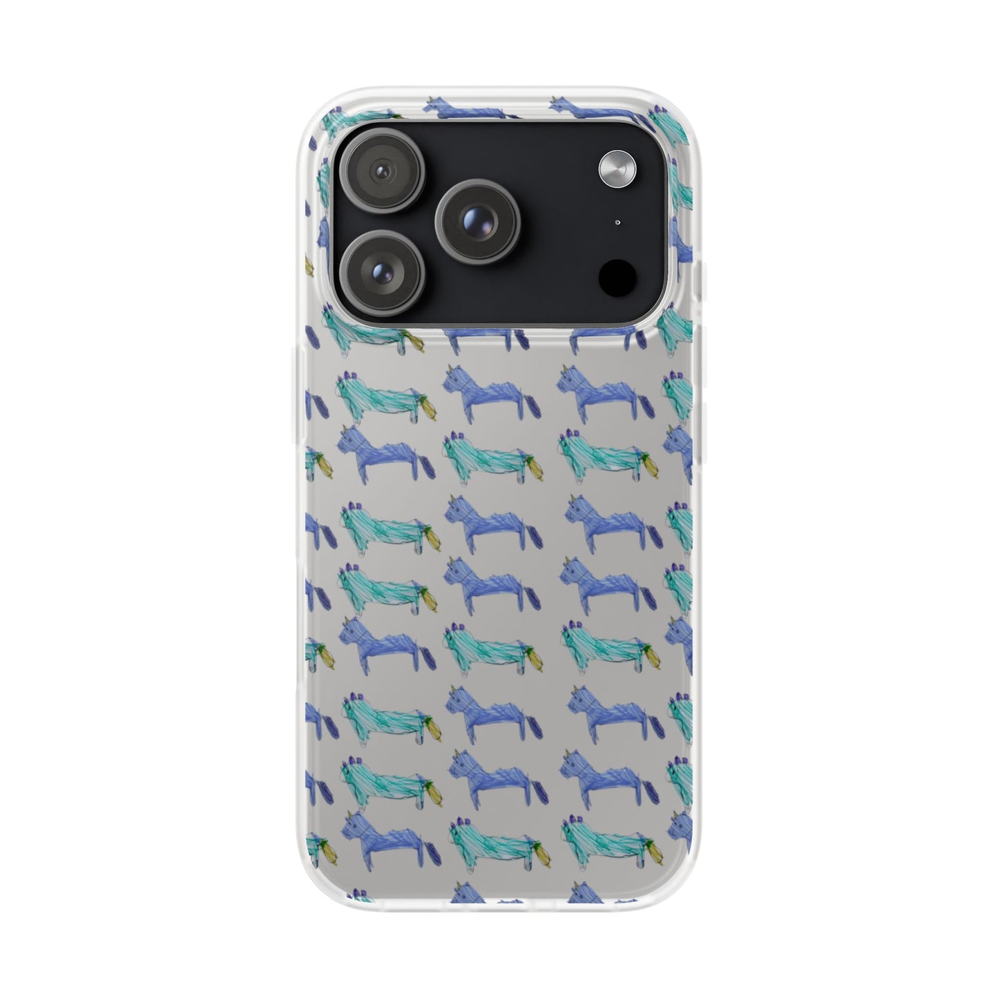 Custom Clear Phone Case- Child’s Artwork Pattern