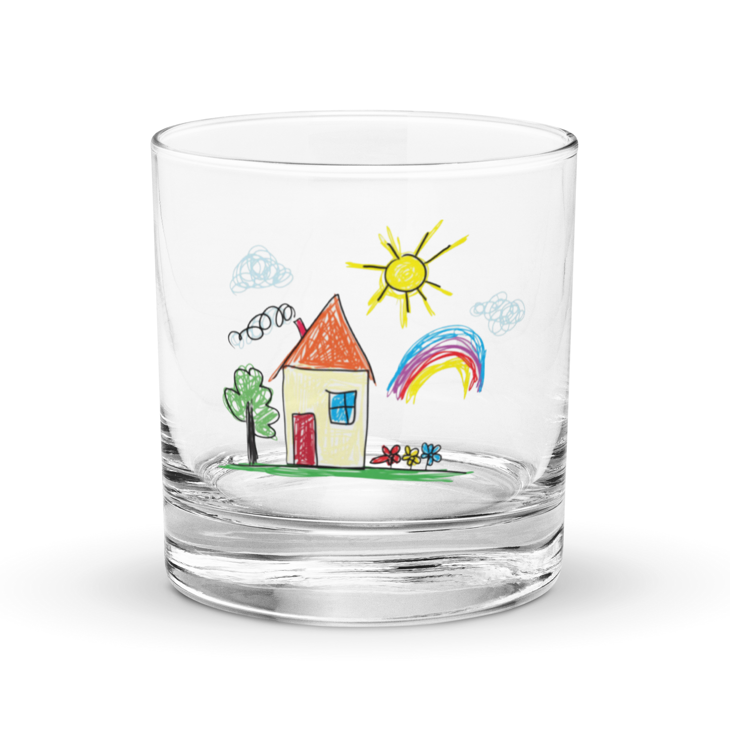 Custom Rocks Glass- Child’s Artwork