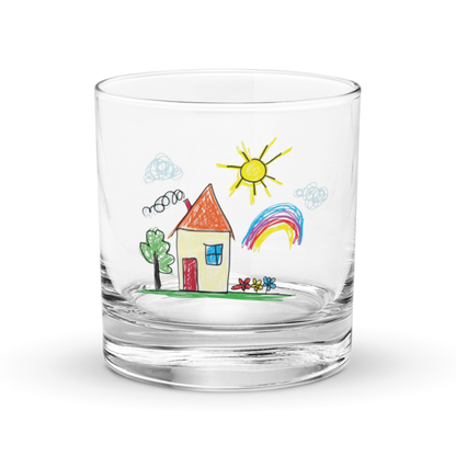 Custom Rocks Glass- Child’s Artwork