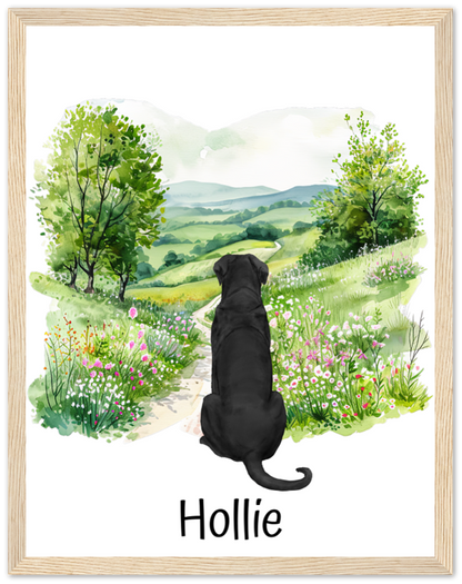 Custom Dog Breed Framed Print- Country Lanes