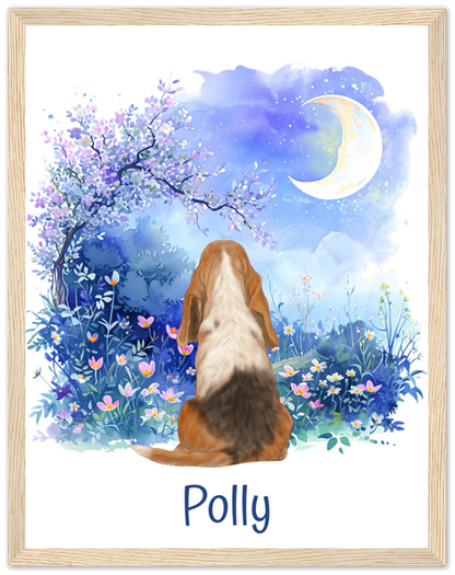 Custom Dog Breed Framed Print- Night Sky Designs