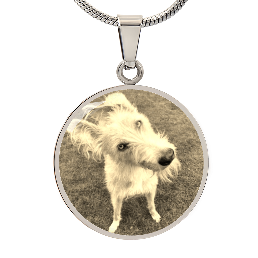 Custom Pet Circle Pendant Necklace