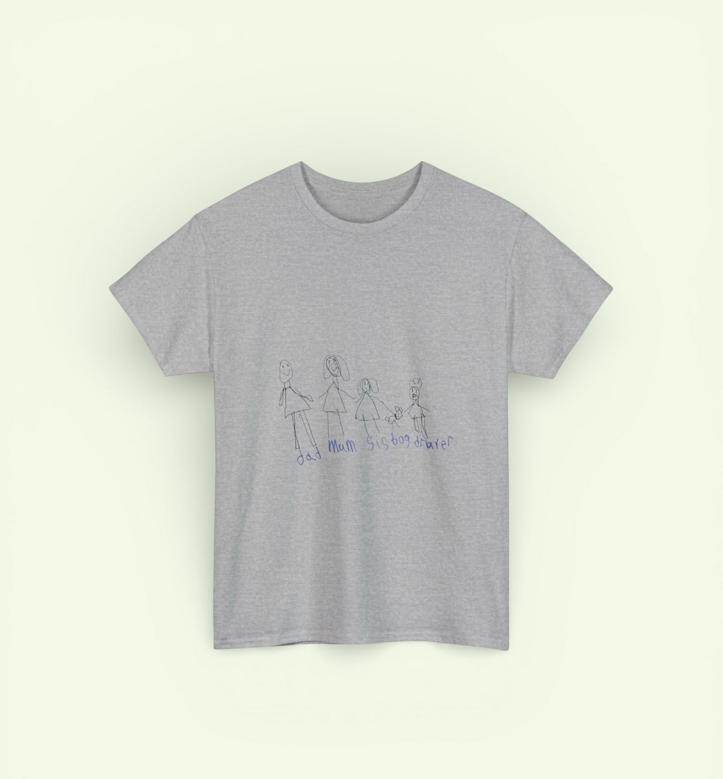 Custom Unisex Heavy Cotton Tee- Child’s Artwork