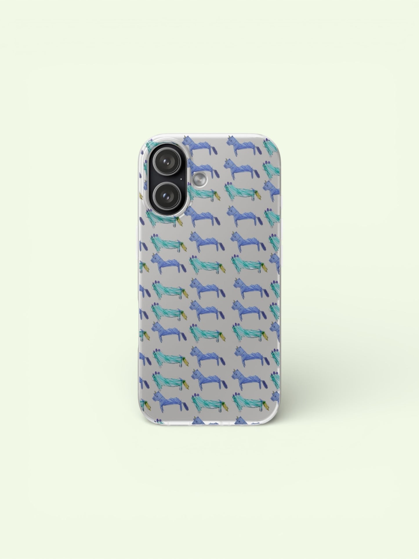 Custom Clear Phone Case- Child’s Artwork Pattern