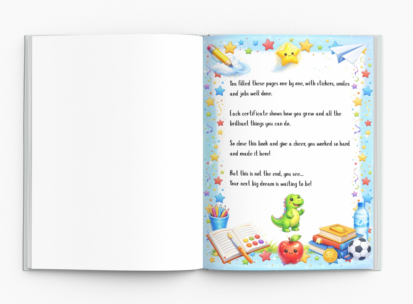 My Achievements Book- Robots and Dinosaurs