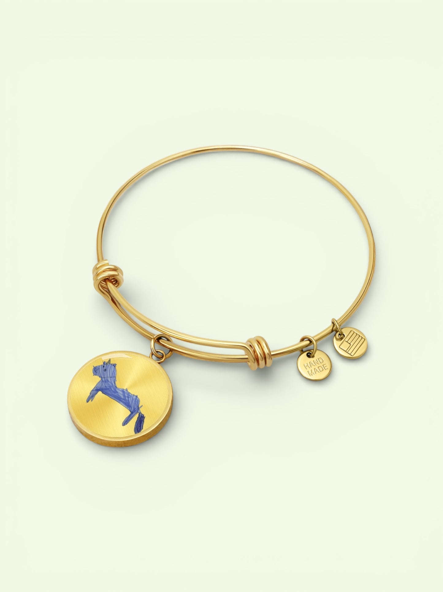 Custom Circle Pendant Bracelet- Child’s Artwork