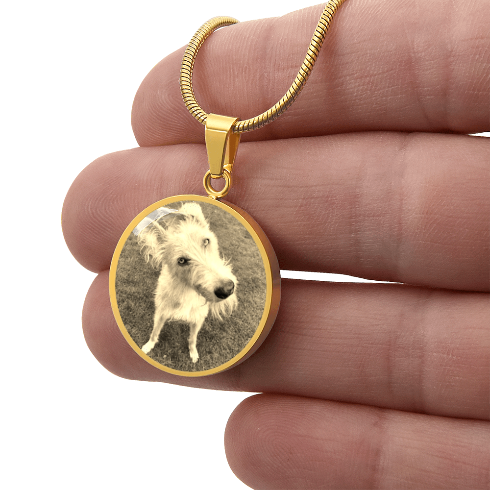 Custom Pet Circle Pendant Necklace