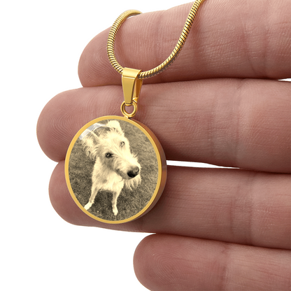 Custom Pet Circle Pendant Necklace