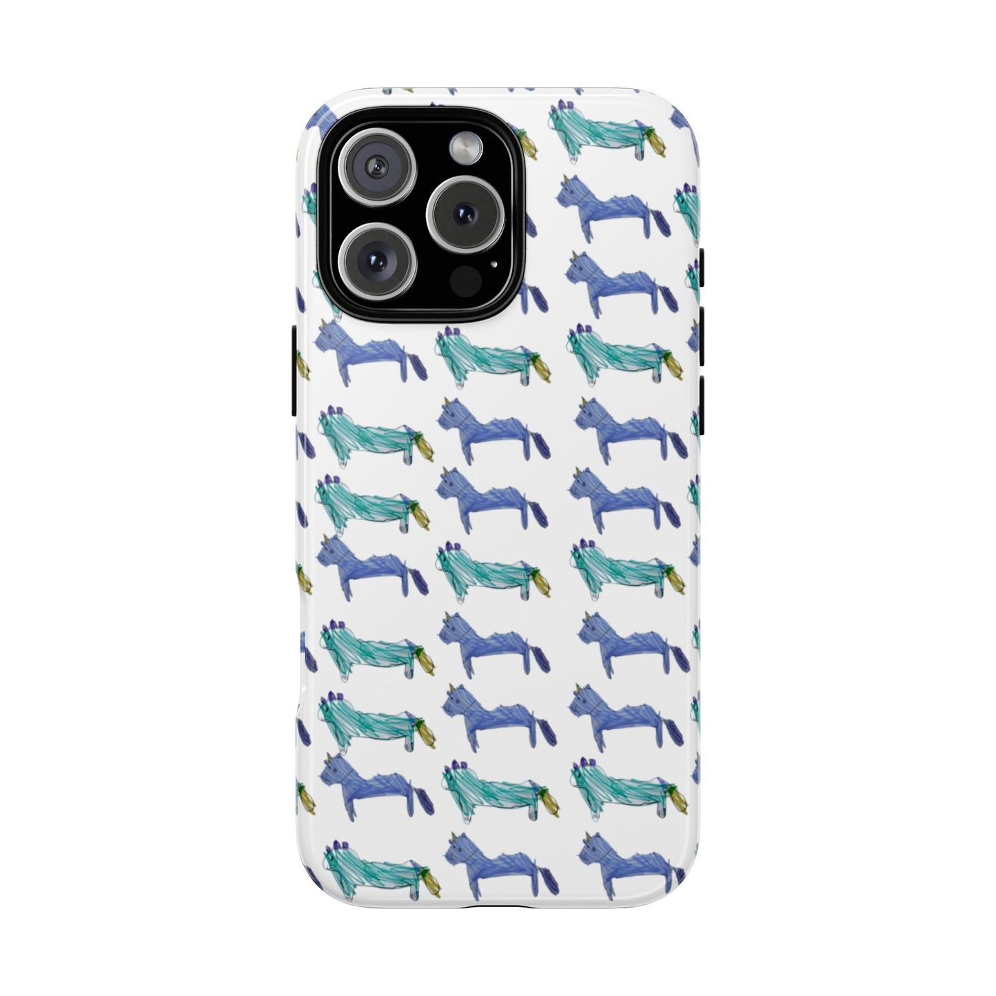 Custom Tough Phone Case — Child’s Artwork Pattern