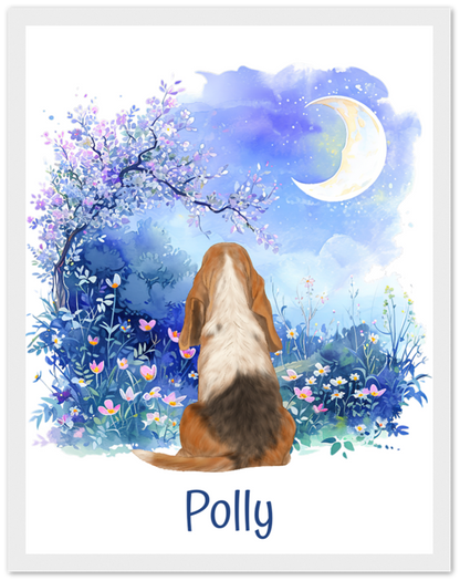 Custom Dog Breed Framed Print- Night Sky Designs