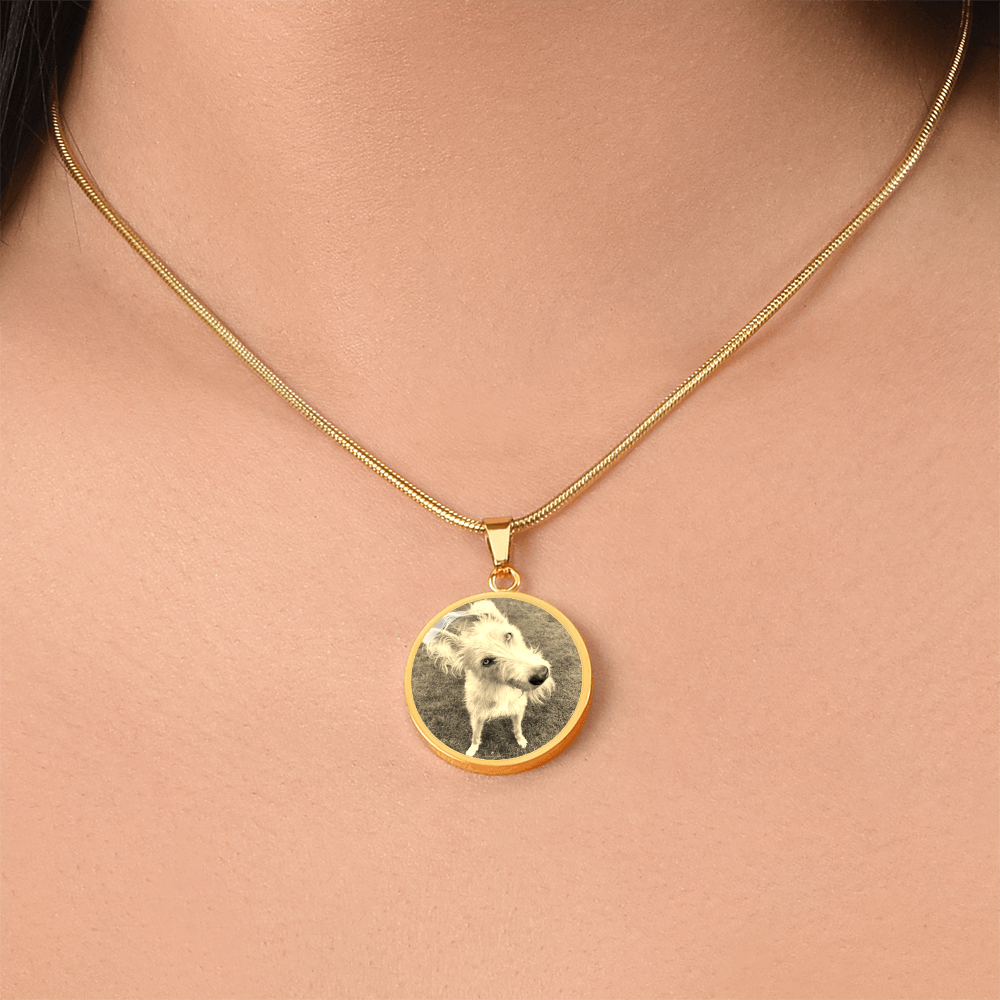 Custom Pet Circle Pendant Necklace