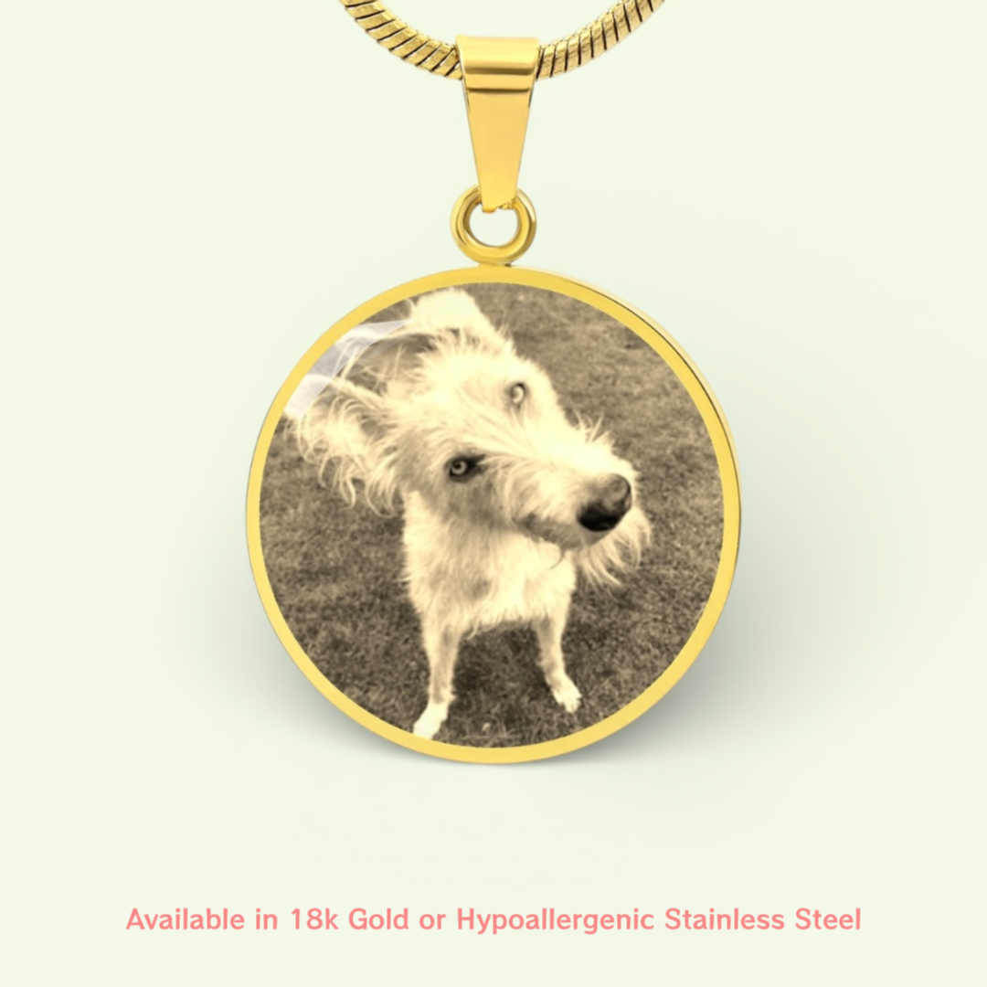Custom Pet Circle Pendant Necklace