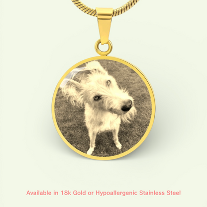 Custom Pet Circle Pendant Necklace