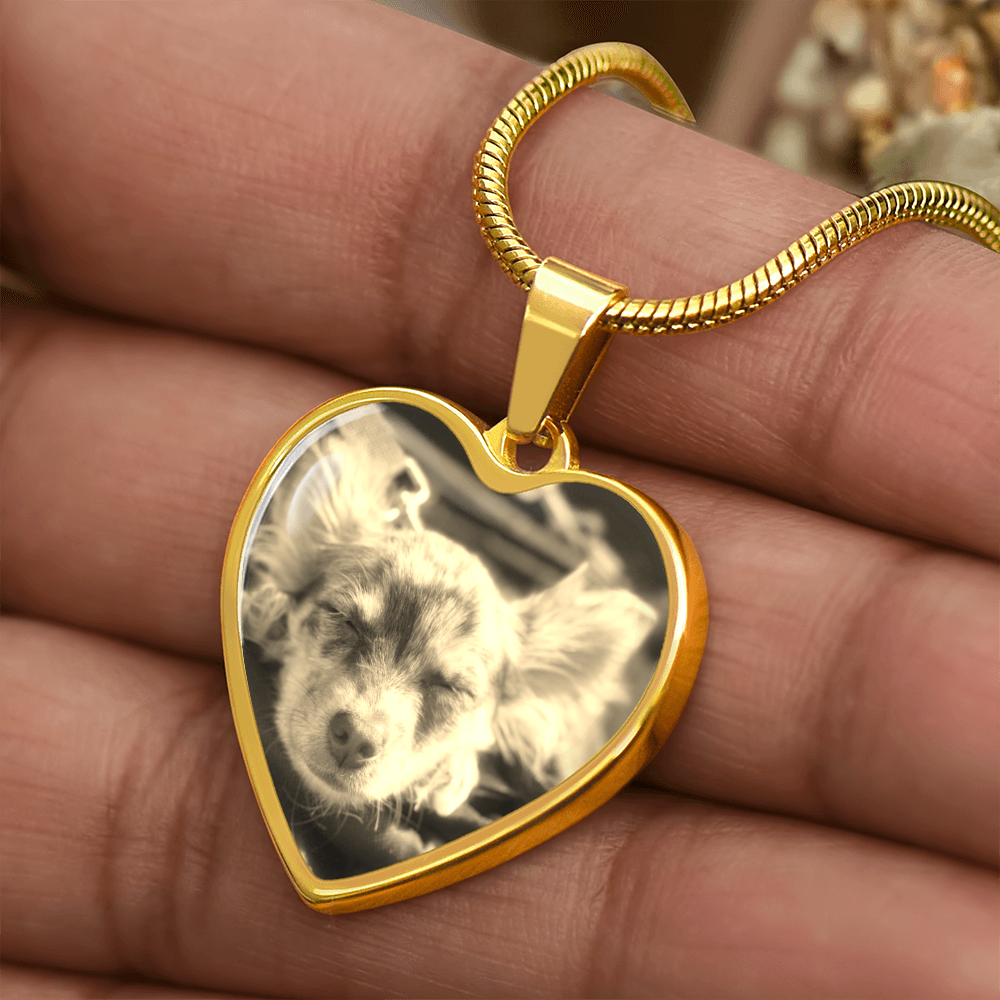 Custom Pet Heart Pendant Necklace