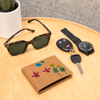 Custom Leather Wallet- Child’s Artwork