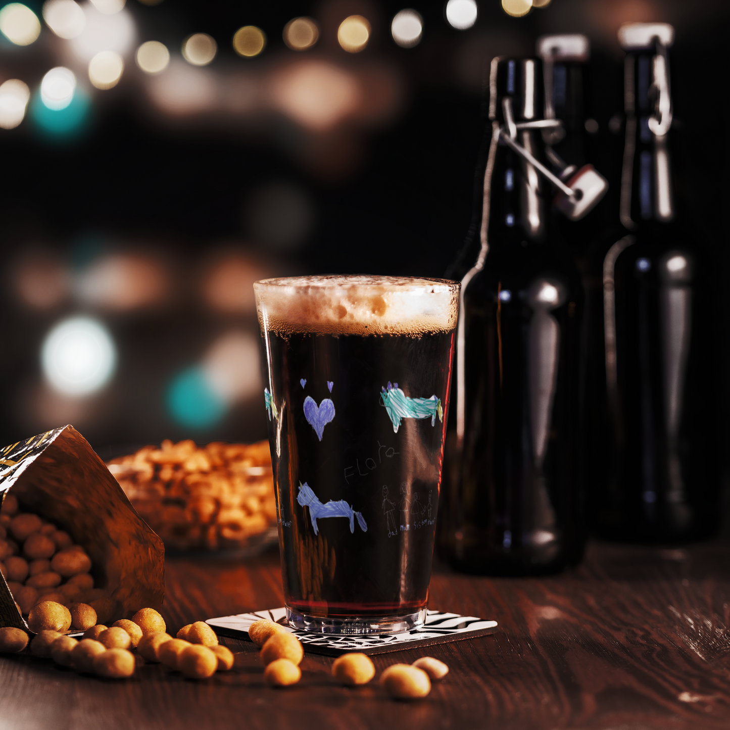 Custom Shaker Pint Glass- Child’s Artwork