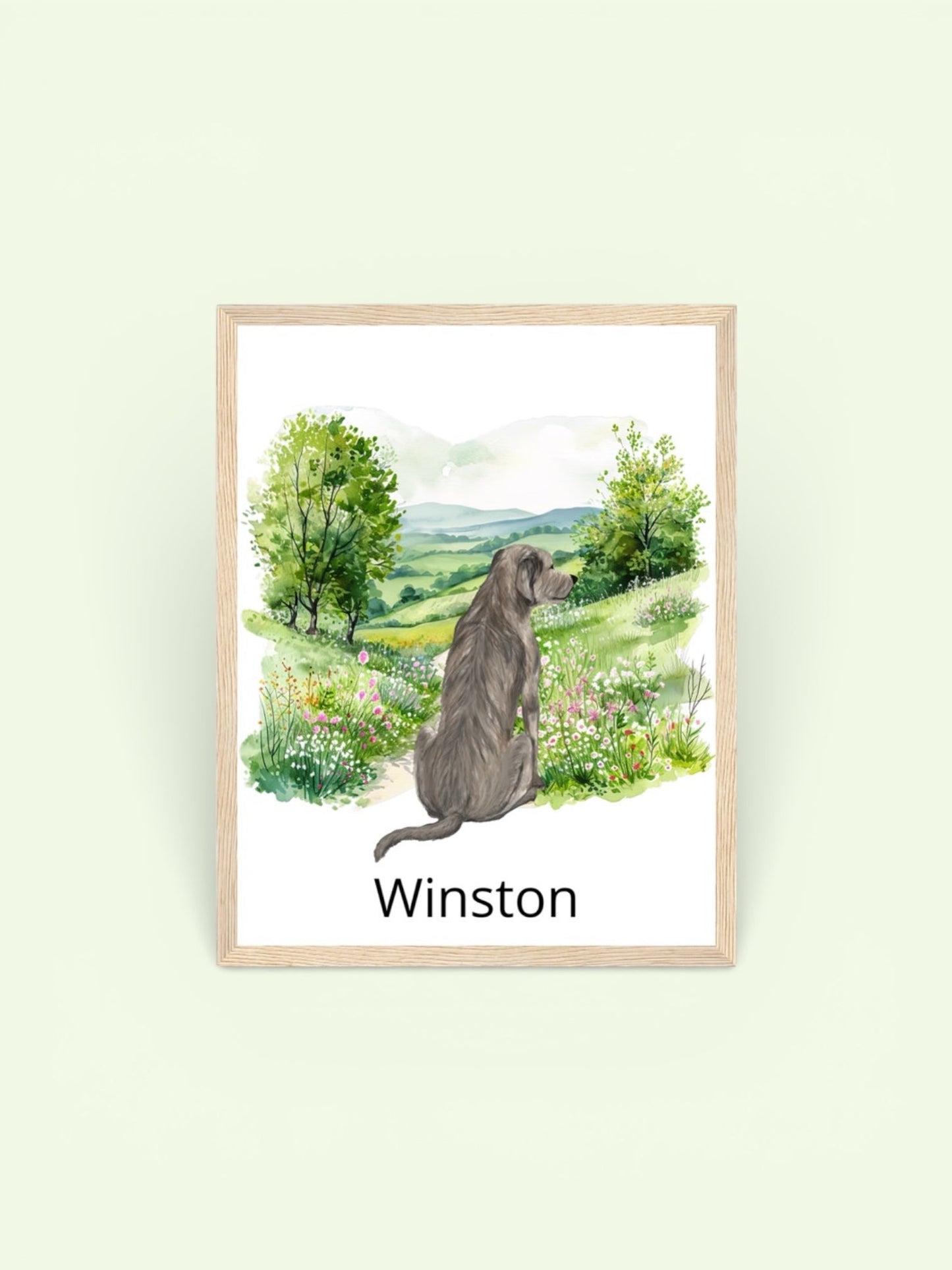 Custom Dog Breed Framed Print- Country Lanes