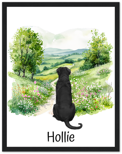 Custom Dog Breed Framed Print- Country Lanes