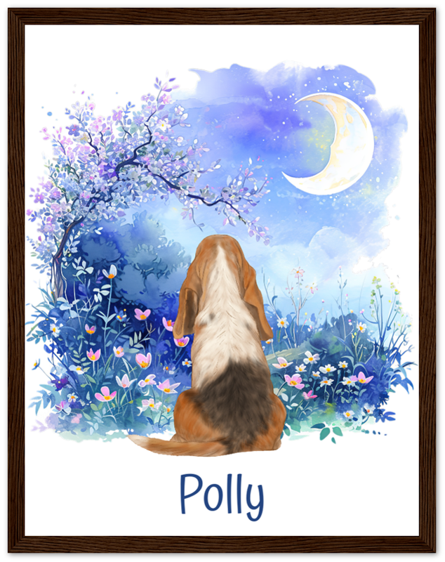 Custom Dog Breed Framed Print- Night Sky Designs