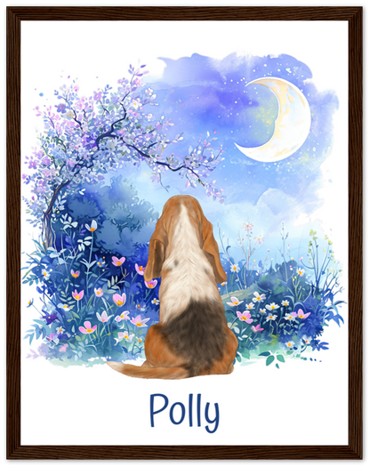 Custom Dog Breed Framed Print- Night Sky Designs