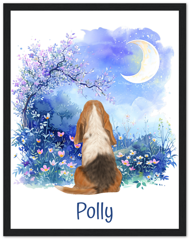 Custom Dog Breed Framed Print- Night Sky Designs