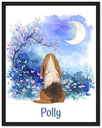 Custom Dog Breed Framed Print- Night Sky Designs