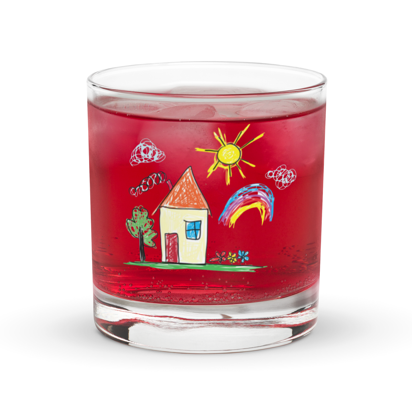 Custom Rocks Glass- Child’s Artwork