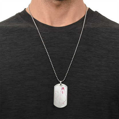Custom Dog Tag Chain Necklace- Child’s Artwork