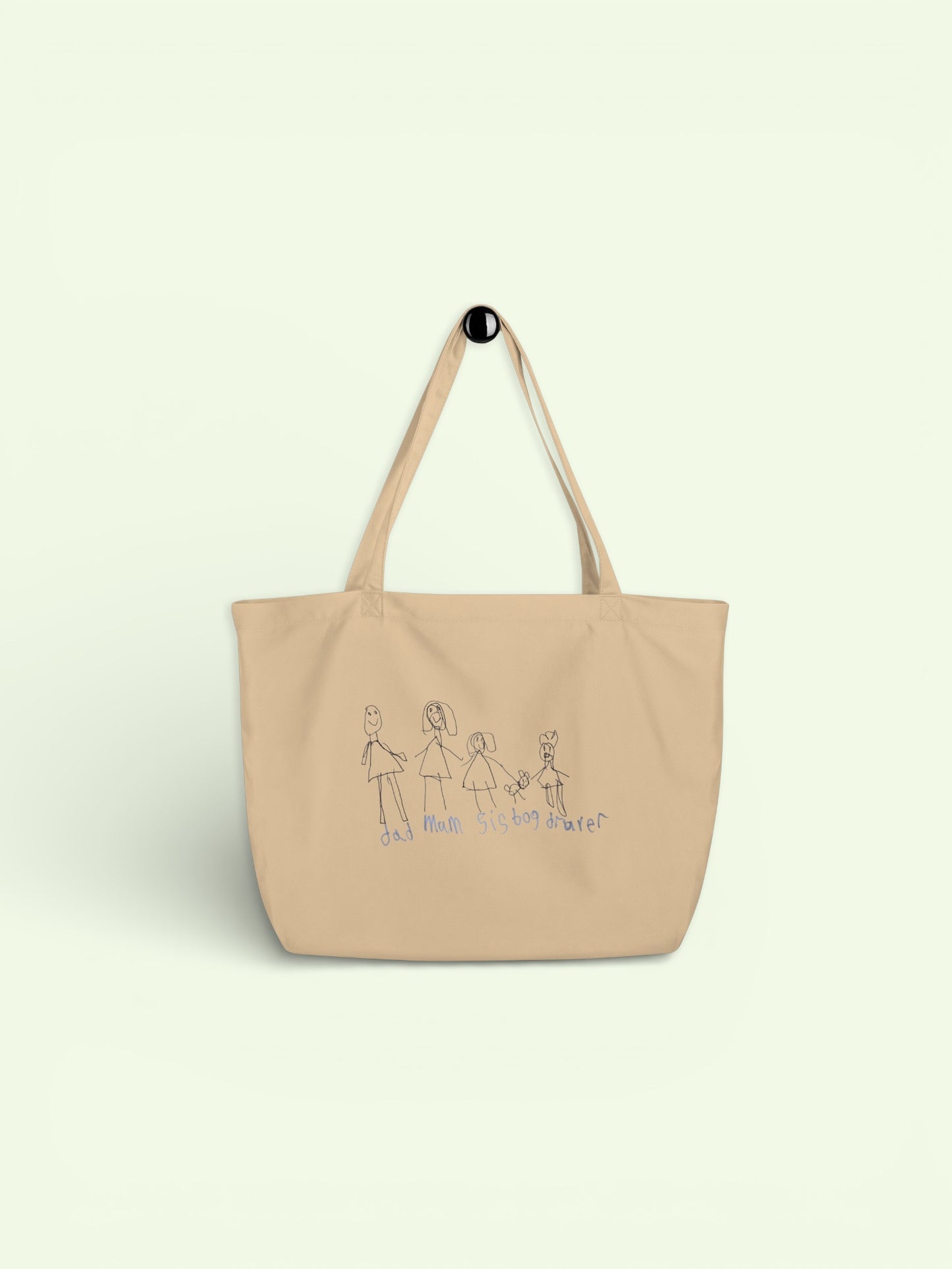 Custom Large Eco Tote Bag- Child’s Artwork