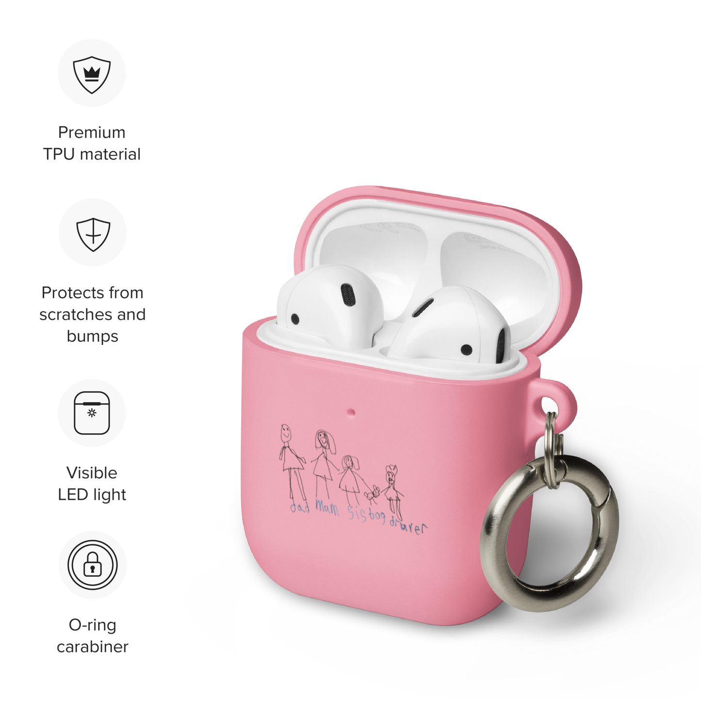Custom Rubber Case for AirPods®- Child’s Artwork