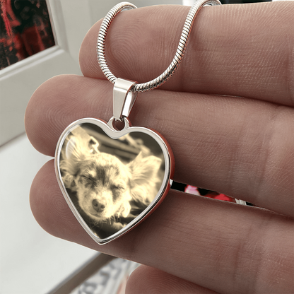 Custom Pet Heart Pendant Necklace