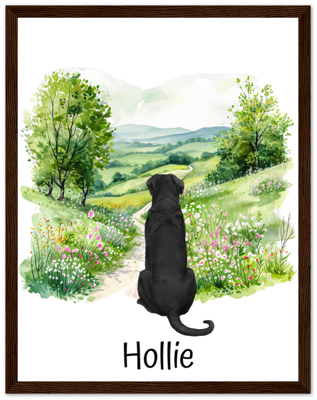 Custom Dog Breed Framed Print- Country Lanes