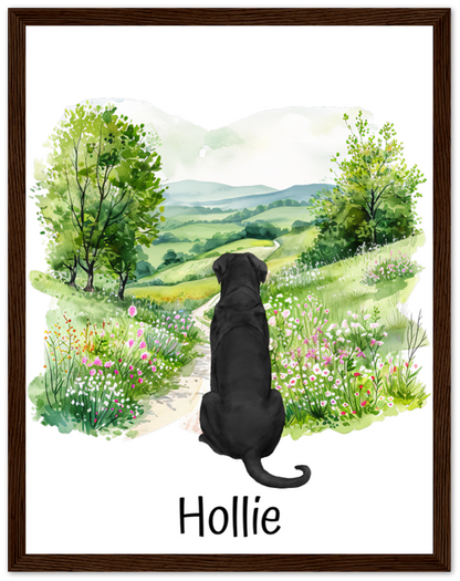 Custom Dog Breed Framed Print- Country Lanes