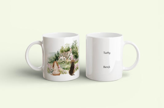 Country Cottage Custom Dog Breed Mug