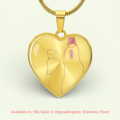Custom Heart Pendant Necklace-Child’s Artwork