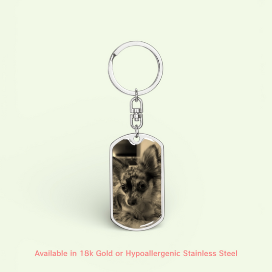 Custom Pet Dog Tag Pendant Keyring